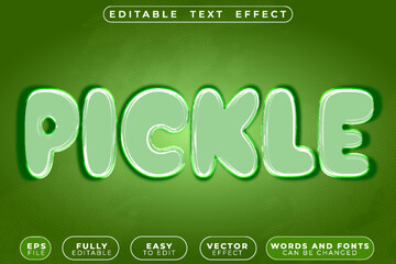  Pickle Vegetable Food Brine Vector Fully Editable Smart Object Text Effect
