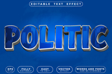  Politic Government Leadership Vector Fully Editable Smart Object Text Effect