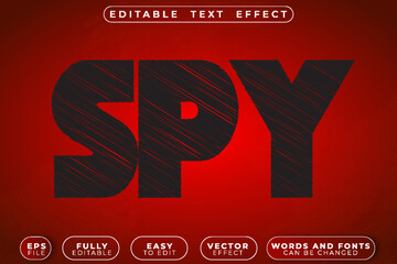  Spy Secret Agent Stealth Vector Fully Editable Smart Object Text Effect