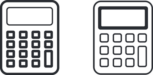 Calculator icons simple design vector graphics office tools