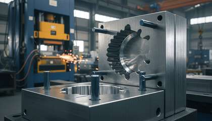 Industrial steel injection mold tooling for plastic manufacturing