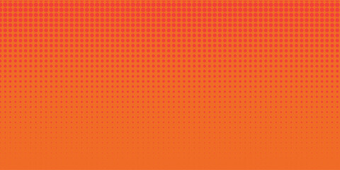 Dots halftone orange color pattern gradient texture with technology digital background. Dots pop art comics with summer background. modern orange dotted © Rizki