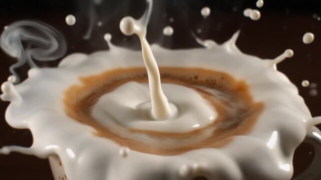 Milch trifft Kaffee &ndash; Slow-Motion Splash f&uuml;r Food- & Caf&eacute;-Werbung