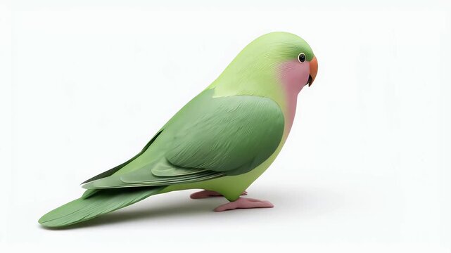 Beautiful colorful parrot bird on a white background in the studio.
