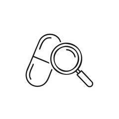 Hand drawn magnifying glass icon isolated on transparent background