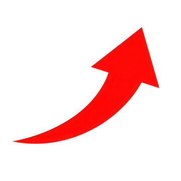 Bold red arrow pointing upwards
