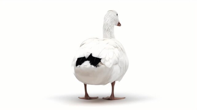 Snow Goose in Full View - A Majestic White Bird.