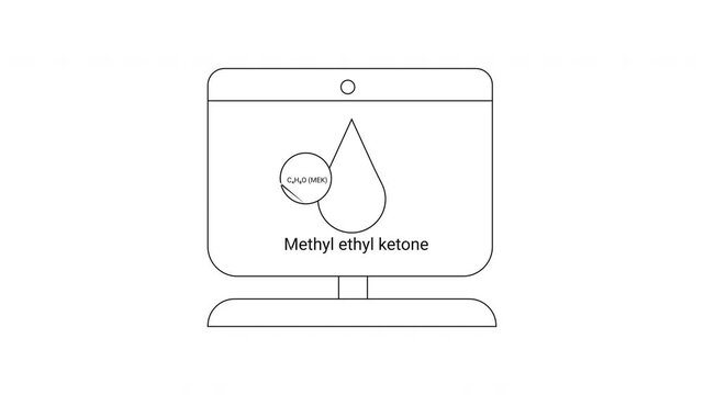 Methyl Ethyl Ketone Displayed on a Computer Screen.
