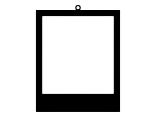 Black Silhouette Icon of Hanging Wall Photo Frame