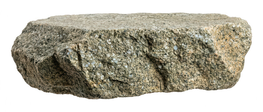 Rough textured igneous stone platform for product display