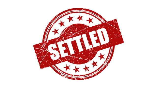 Settled stamp with grunge texture