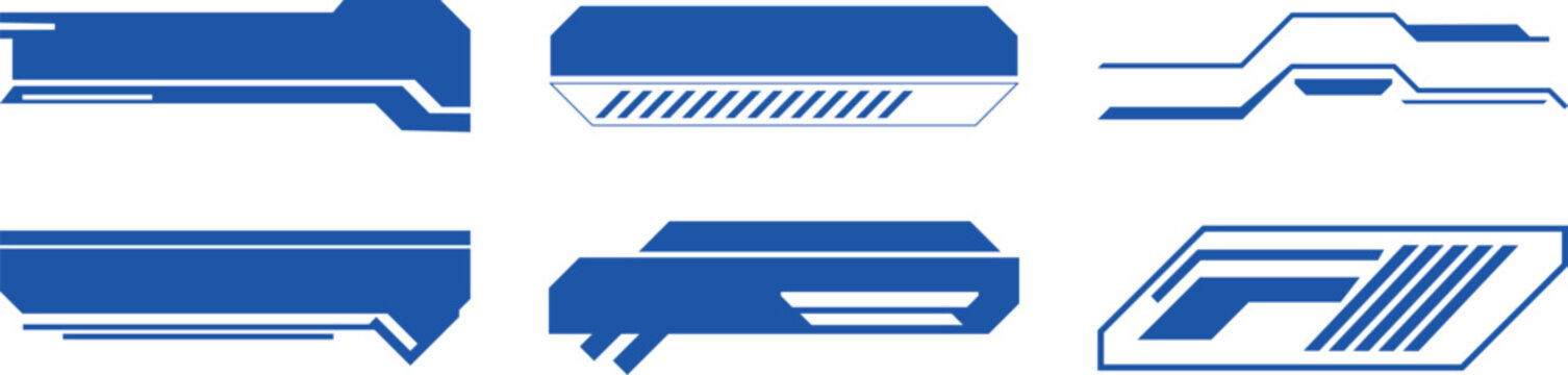 Retro futuristic hud interface with digital circuit elements in sci fi tech