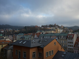 Fototapeta premium Karlovy Vary Historic Spa Resort Town in the Czech Republic