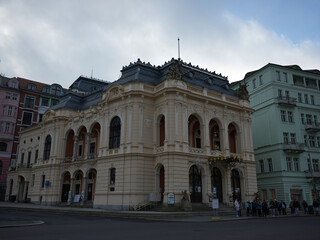 Fototapeta premium Karlovy Vary Historic Spa Resort Town in the Czech Republic