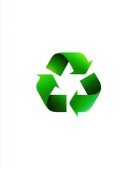 Obraz premium Recycling Logo Designed With Shades of Green Displayed With a Flat View on a White Background