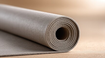 Visual of a Yoga Mat Showcasing Minimal Earth Texture in Soft Pastel Light