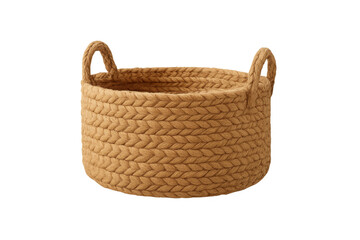 Obraz premium Rope basket with handles for home storage