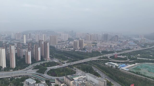 Xining City Aerial Highway Interchange and Urban Traffic