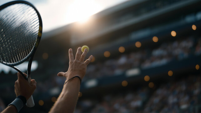 A nail-biting moment in the tenis championship captures the players poised for a winning shot, while the crowd holds its breath, emphasizing the competitive spirit and athleticism displayed.