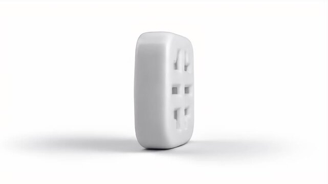 White Power Adapter with Multiple Outlets for Electrical Devices.