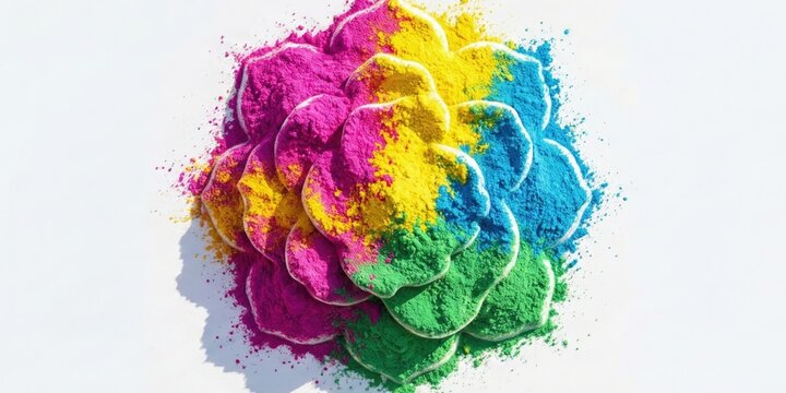 Radiant Holi color powder burst premium abstract background