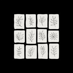 vector illustration of a black and white paper