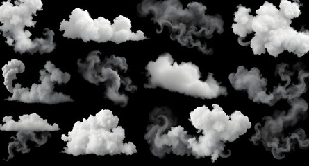 Obraz premium smoke, vapor, fog, mist, haze, cloud, swirl, curl, flow, motion, abstract, ethereal, airy, wispy, diffusion, smoky, dramatic, moody, atmospheric, texture, dark, light, monochrome, contrast, shadow, fl