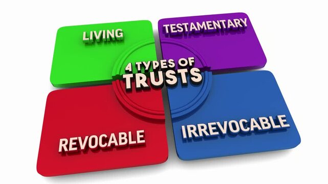 4 Types of Trusts Legal Documents Wills Estate Planning 3d Animation