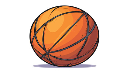 Obraz premium Dynamic Basketball Cartoon Style Vector Illustration for Sports Fans and Teams