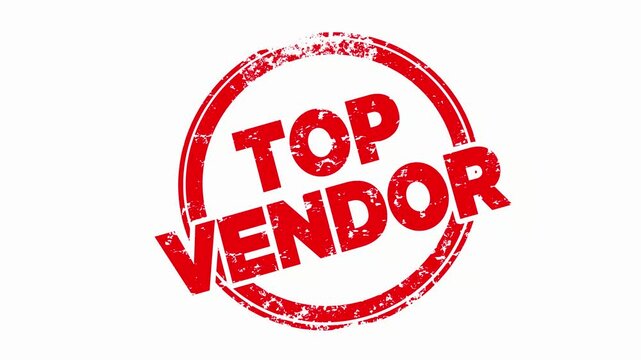 Top Vendor Official Choice Best Option Round Red Stamp 3d Animation