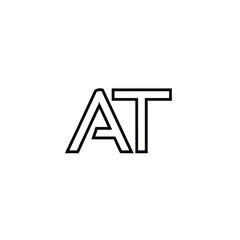 Minimalist AT logo with bold linework, clean typography, and modern monogram style.