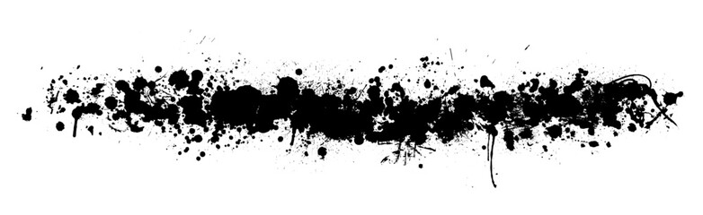 Fototapeta premium Black blot isolated on white background. Hand drawn. Not AI, vector illustration.