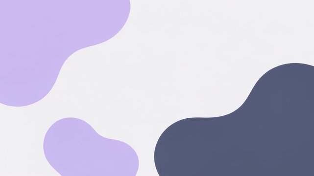 Abstract Organic Shapes Background in Lavender and Navy with Copy Space