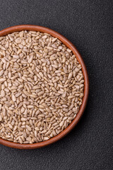 Shelled sunflower seed kernels, salted, roasted, or raw, are a healthy ingredient. Sunflower seeds