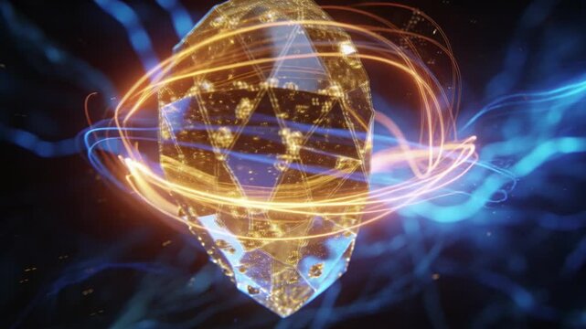 A macro crystalline heart infused with swirling plasma threads and shimmering gold micro‑facets creates a surreal high‑tech luxury fusion aesthetic with no people, text, or logos.