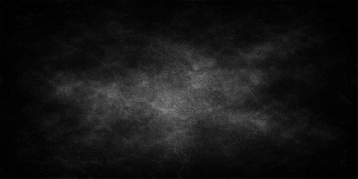 A dark and grunge black smoke background featuring a textured swirl of white clouds and fog creates a dramatic storm pattern for an artistic wall backdrop or space wallpaper design