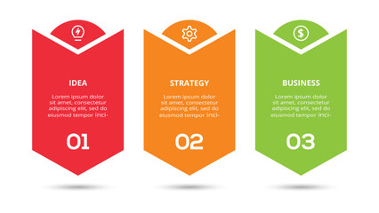 Abstract diagram with 3 steps, options, parts or processes. Vector business template for presentation
