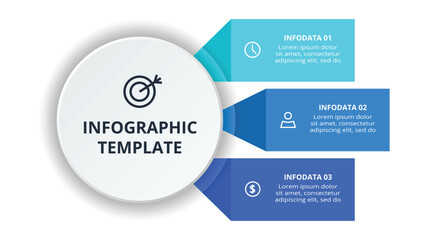 Abstract diagram with 3 steps, options, parts or processes. Vector business template for presentation