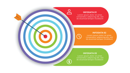 Abstract diagram with 3 steps, options, parts or processes. Vector business template for presentation