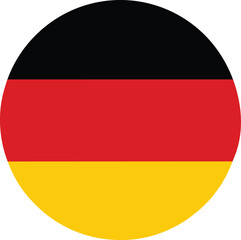 Obraz premium Round Flag of Germany Icon Circle German Flag Illustration