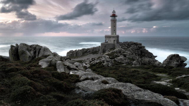 Faro de Punta Nariga en Galicia