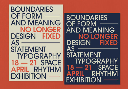 Minimalist Swiss Typeface Statement Poster Layout