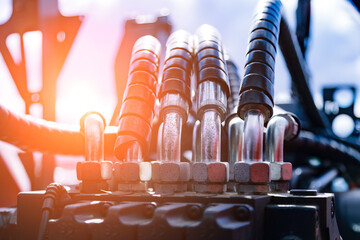 Connected hydraulic pressure pipes system of construction machinery