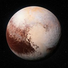 Naklejka premium The planet Pluto floating in space