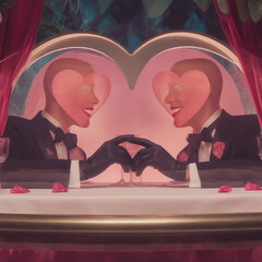 Surreal Valentine's Day greetings are strange visual images
