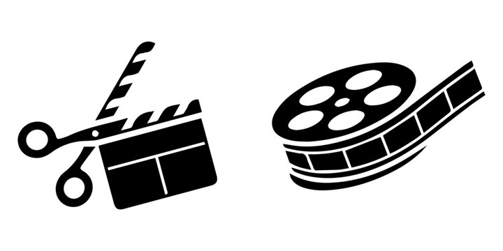 Film Reel and Cinema Symbol Vecto