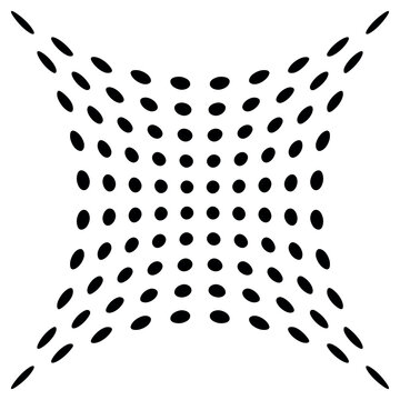 concavity optical illusion pattern black ellipses depth visual distortion