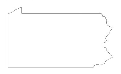 Blank border outline of Pennsylvania state