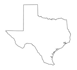 Blank border outline of Texas state