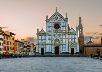 Fototapeta premium Basilica of Santa Croce in Florence, Italy